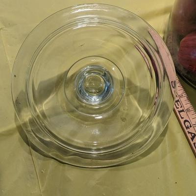 Large Glass Jar of Authentic Looking Apples