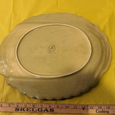 Bordallo Pinheiro Green Majolica Platter