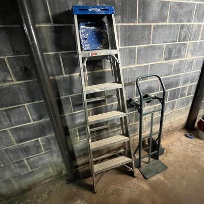 Hand Truck & Werner Six Foot Ladder (S-MG)