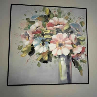 Large Framed Floral Print (BR2-MG)