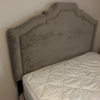 Padded & Upholstered Queen Headboard & Bed Frame (BR2-MG)