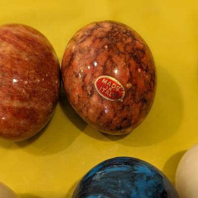 15 Vintage Alabaster Polished Eggs