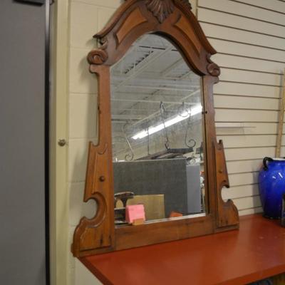Antique/Vintage Bureau Mirror Converted to Wall Mount