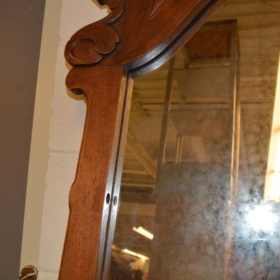 Antique/Vintage Bureau Mirror Converted to Wall Mount
