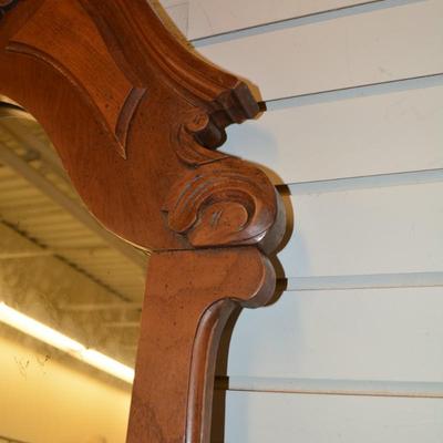 Antique/Vintage Bureau Mirror Converted to Wall Mount
