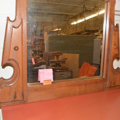 Antique/Vintage Bureau Mirror Converted to Wall Mount