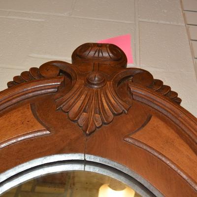 Antique/Vintage Bureau Mirror Converted to Wall Mount