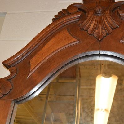 Antique/Vintage Bureau Mirror Converted to Wall Mount