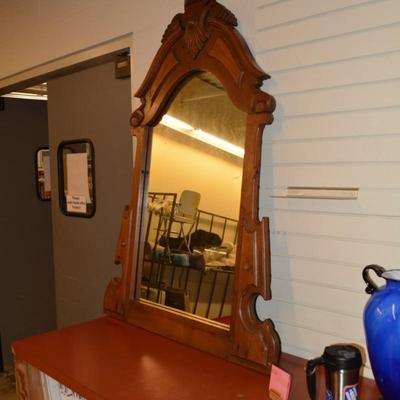 Antique/Vintage Bureau Mirror Converted to Wall Mount