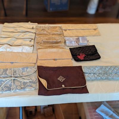 Lot of Vtg Satin Jewelry/Accessory Travel Bags