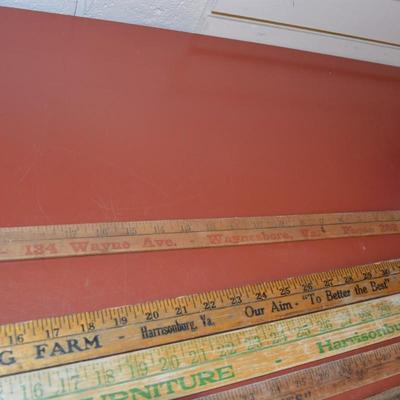 Lot of Vintage Yardsticks