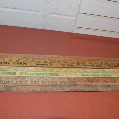 Lot of Vintage Yardsticks