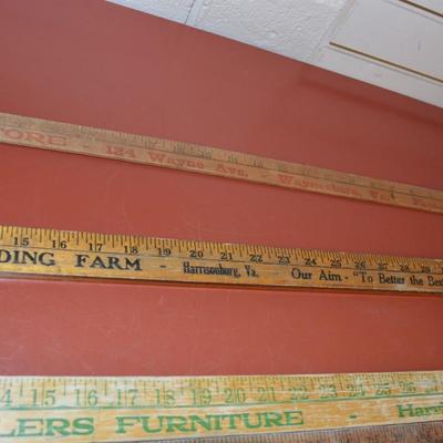 Lot of Vintage Yardsticks