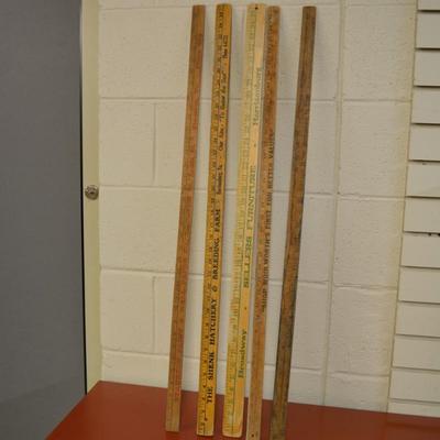 Lot of Vintage Yardsticks