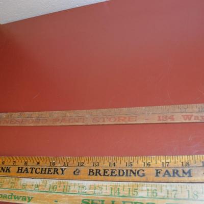 Lot of Vintage Yardsticks