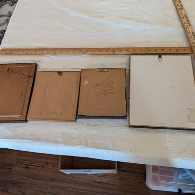 Lot of 4 Plant Prints in Various Frames