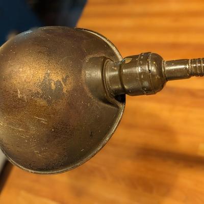 Vintage Goose Neck Cast Iron Base Table Lamp