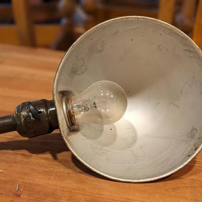 Vintage Goose Neck Cast Iron Base Table Lamp