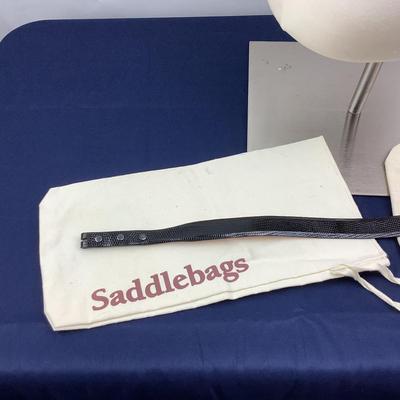 8111 Saddlebag Lot of 2 Belts Lizard Bison