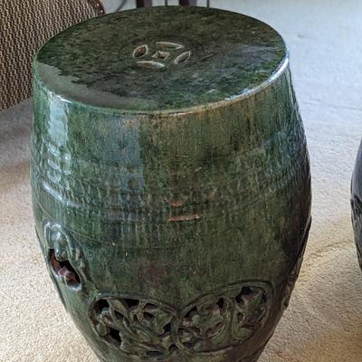 Set of 2 Vintage Chinese Garden Seats