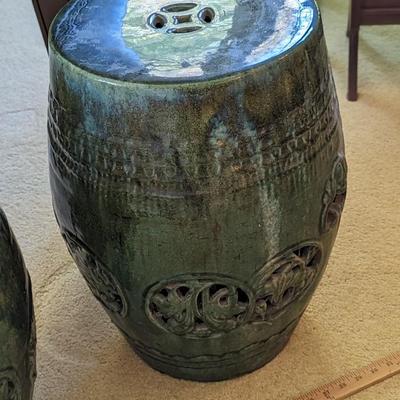 Set of 2 Vintage Chinese Garden Seats