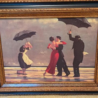 Set of 2 Vintage Signed Jack Vettriano Prints