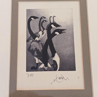 Signed Jillian Williams Geese Print, Artist Proof