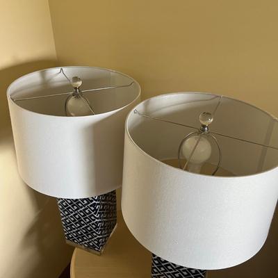 Pair of Rectangular Table Lamps (BR1-MG)