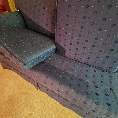 Blue Patterned Fabric Couch  (BLR-JS)