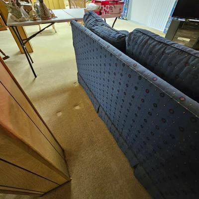 Blue Patterned Fabric Couch  (BLR-JS)