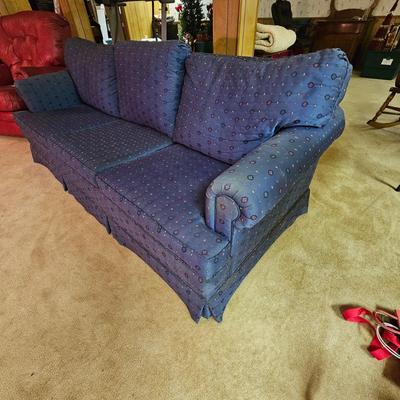 Blue Patterned Fabric Couch  (BLR-JS)
