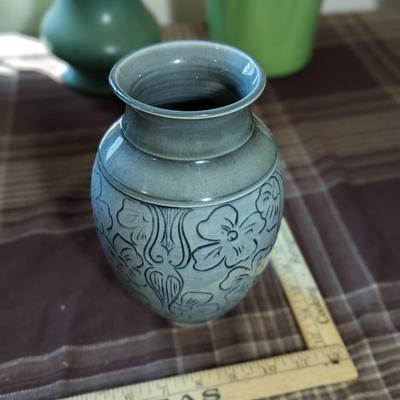 Beautiful Blue Green Studio Pottery Vase