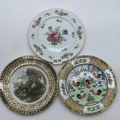 Assorted vintage plates