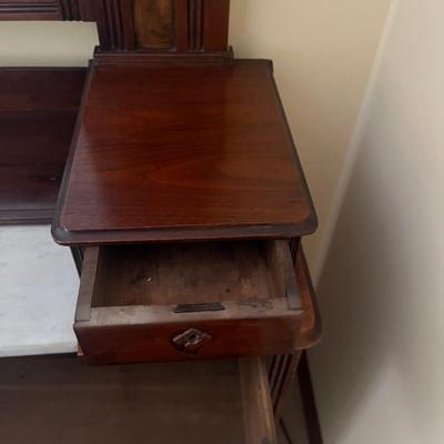 Antique Marble Top Dresser (BR1-MG)