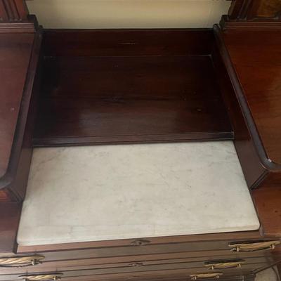 Antique Marble Top Dresser (BR1-MG)