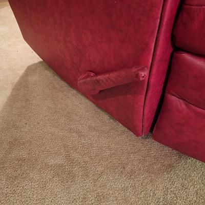 Red Faux Leather Recliner  (BLR-JS)