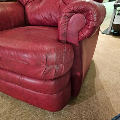 Red Faux Leather Recliner  (BLR-JS)