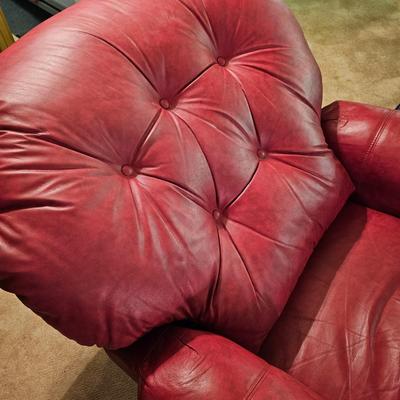 Red Faux Leather Recliner  (BLR-JS)