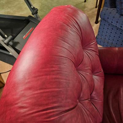 Red Faux Leather Recliner  (BLR-JS)