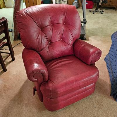 Red Faux Leather Recliner  (BLR-JS)