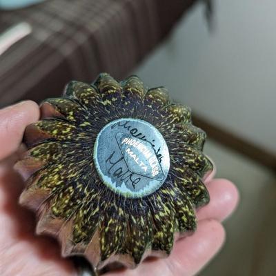 Phoenician Glass Signed MALTA w/Original Label Paperweight