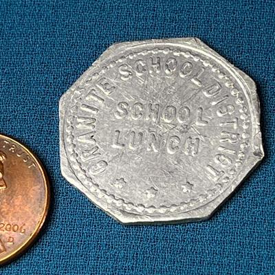 VINTAGE GRANITE SCHOOL DISTRICT SKYLINE SCHOOL LUNCH TOKEN 
