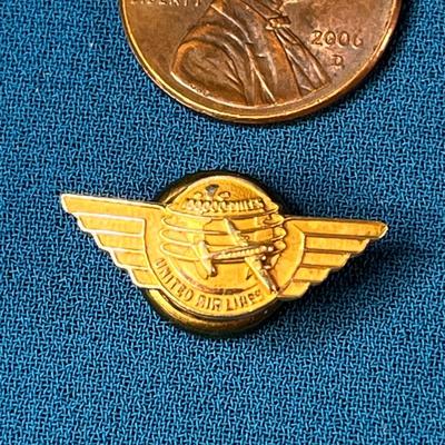 UNITED AIRLINES 100,000 MILES PIN 1/10 10k G.F. â€œMORGANâ€™Sâ€