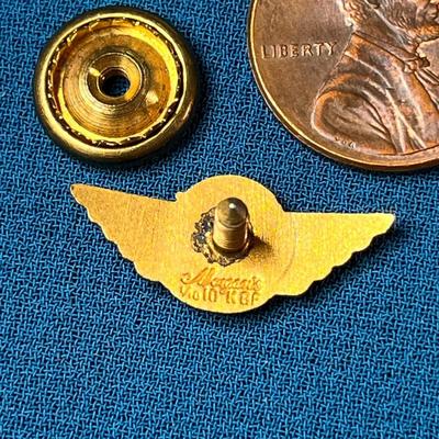UNITED AIRLINES 100,000 MILES PIN 1/10 10k G.F. â€œMORGANâ€™Sâ€