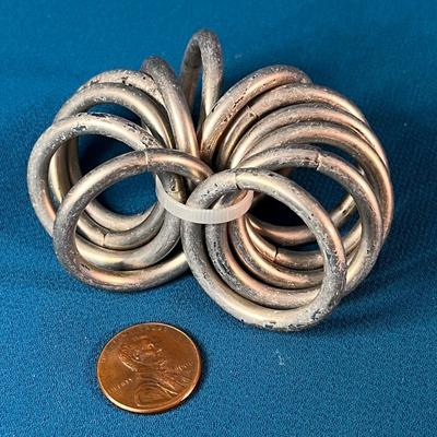 SET OF 12 1â€ DIAMETER METAL RINGS 