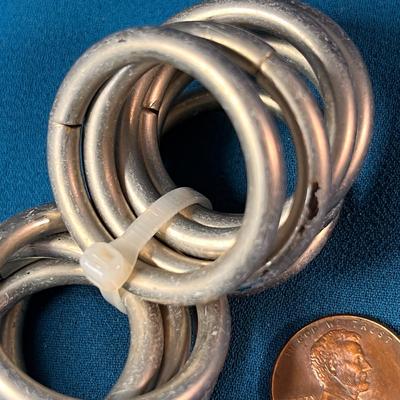 SET OF 12 1â€ DIAMETER METAL RINGS 