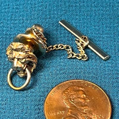 LION HEAD DOOR KNOCKER TIE TACK