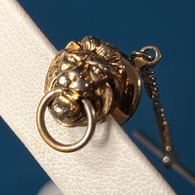 LION HEAD DOOR KNOCKER TIE TACK
