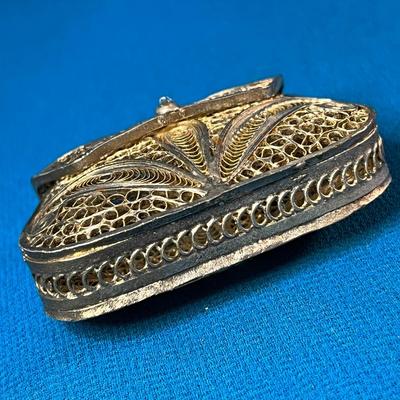 BEAUTIFUL SILVER? FILIGREE PURSE NECKLACE PENDANT 