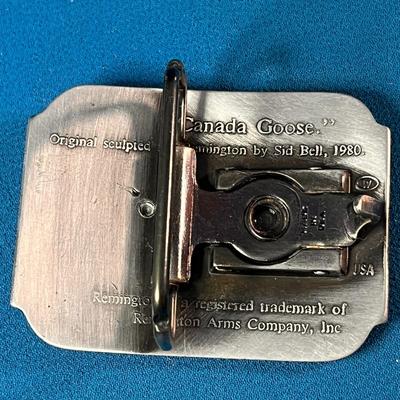 REMINGTON â€œCANADA GOOSEâ€ BELT BUCKLE MADE IN USA